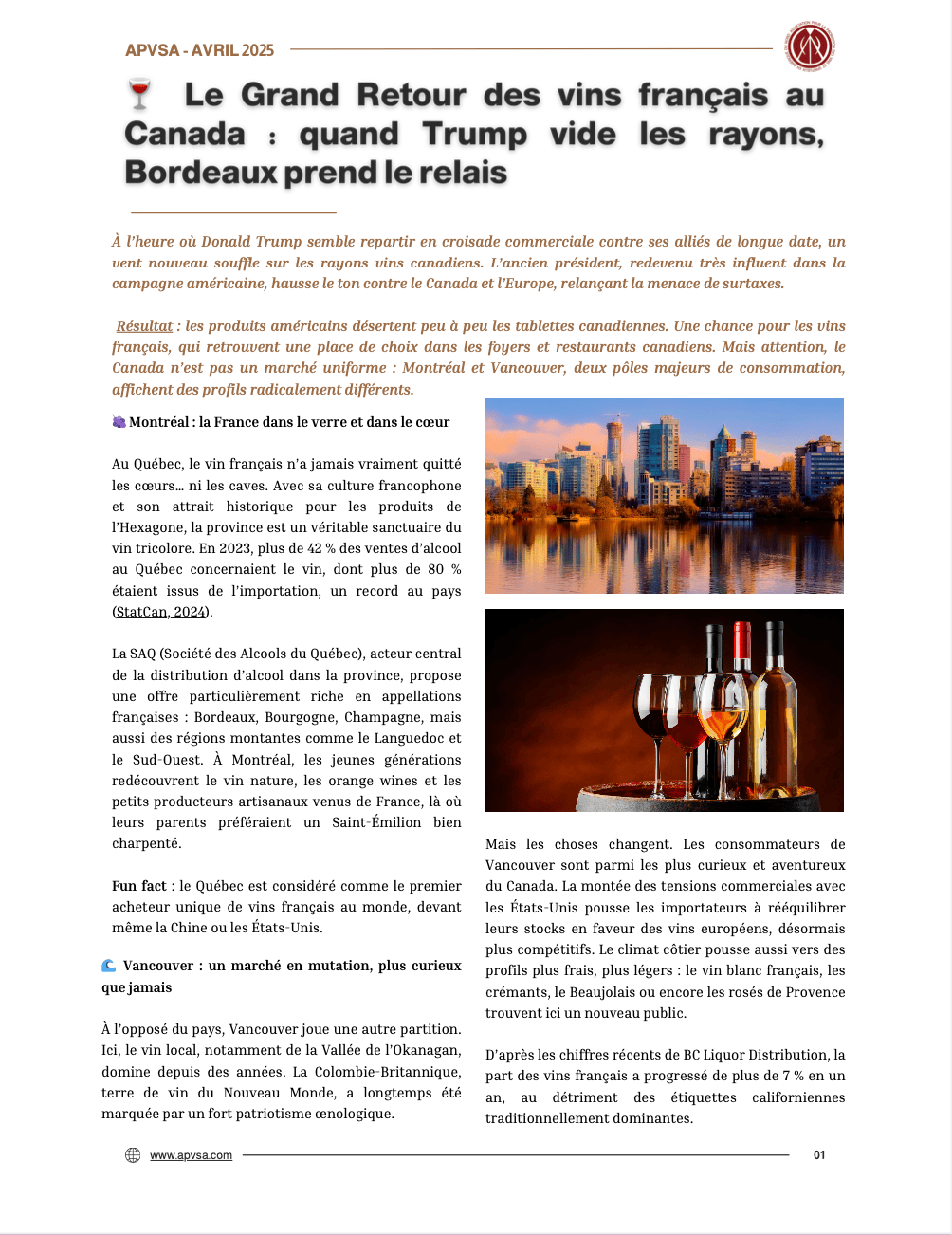 Le Grand Retour des vins français au Canada : quand Trump vide les rayons, Bordeaux prend le relais